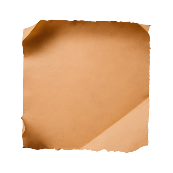 AI generated old paper on transparent background with clipping path isolated png