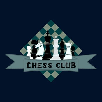 illustration chess background. Flyer design for chess tournament, match, game vector