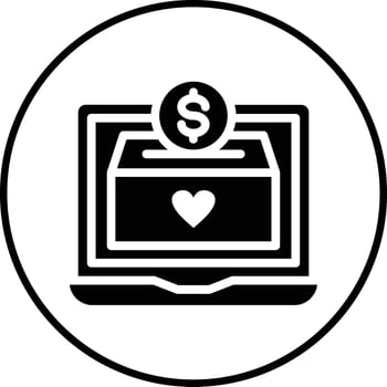 Online Donation Vector Icon