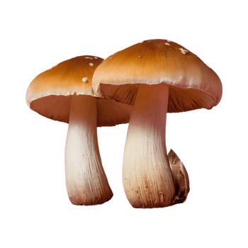 AI generated Isolated pair of cheap mushrooms isolated png