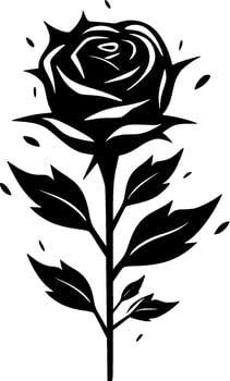 Roses, Minimalist and Simple Silhouette - Vector illustration