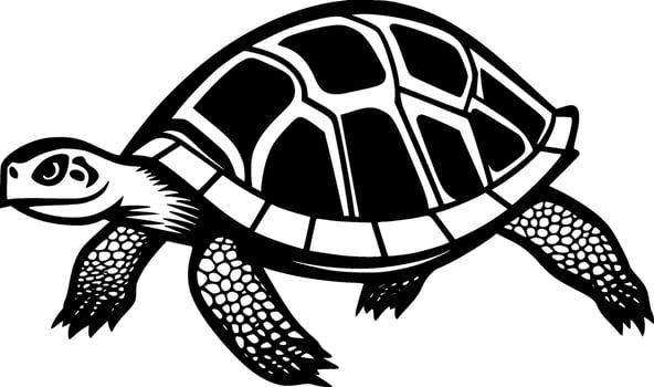 Turtle - Minimalist and Flat Logo - Vector illustration