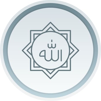 Allah Linear Button Icon vector
