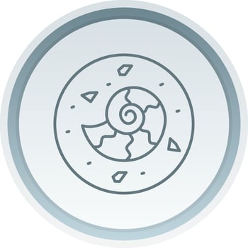 Fossil Linear Button Icon vector
