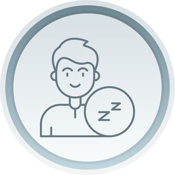 Sleep Linear Button Icon vector