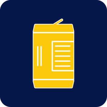 Can Opener Glyph Square Two Color Icon vector