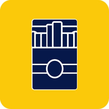 Cigarette Pack Glyph Square Two Color Icon vector