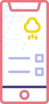 Phone Weather Forcast Vecto Icon vector