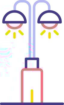 Park Lamp Vecto Icon vector