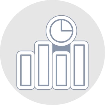 Analytics Line Sticker Multicolor Icon vector
