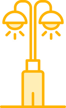 Park Lamp Vecto Icon vector