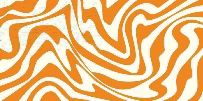 Caramel background with wavy stripes. Peanut butter texture. Butterscotch candy pattern vector