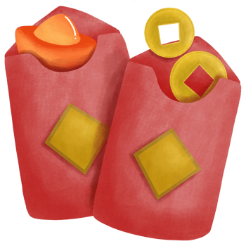 Ang Pao or red envelopes with Chinese new year png