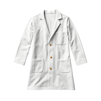 AI generated Stylish White Lab Coat with Functional Pockets on Transparent Background Created With Generative AI Technology png