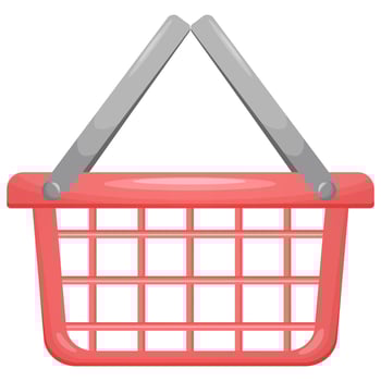 Red plastic basket vector