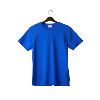AI generated Photo of clean blue t-shirt without background. Ready for mockup png