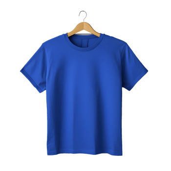 AI generated Photo of clean blue t-shirt without background. Ready for mockup png