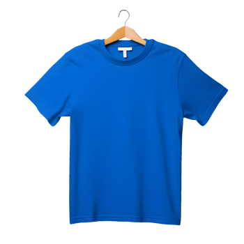 AI generated Photo of clean blue t-shirt without background. Ready for mockup png