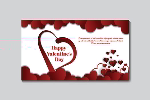 Vector Happy Valentines Day Greeting Background Design