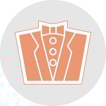 Groom Dress Glyph Multicolor Sticker Icon vector