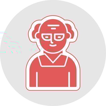 Scientist Glyph Multicolor Sticker Icon vector