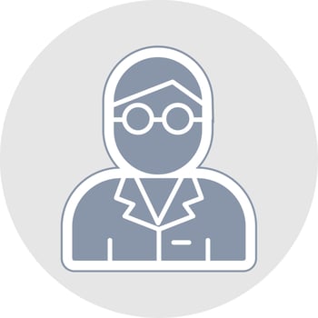 scientist Glyph Multicolor Sticker Icon vector