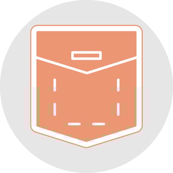 Pocket Glyph Multicolor Sticker Icon vector
