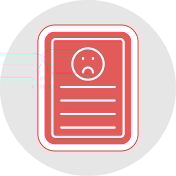 Complaint Glyph Multicolor Sticker Icon vector