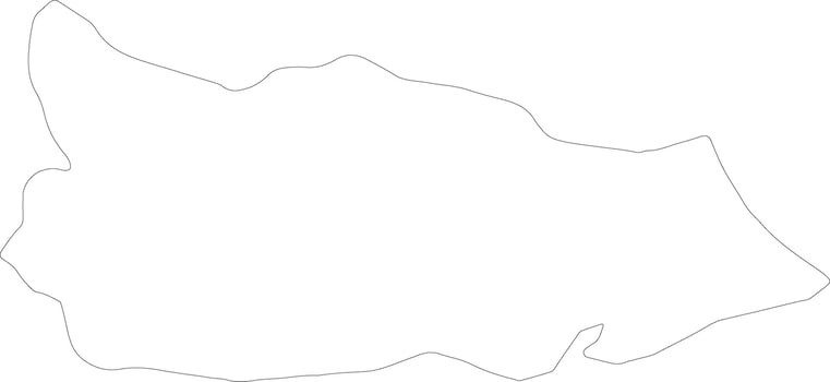 Saint Thomas Jamaica outline map vector