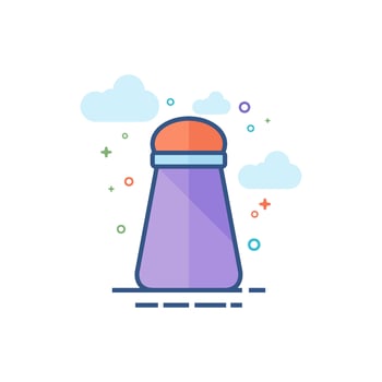 Pepper pot icon flat color style vector illustration
