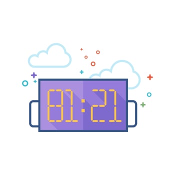 Score board icon flat color style vector illustration