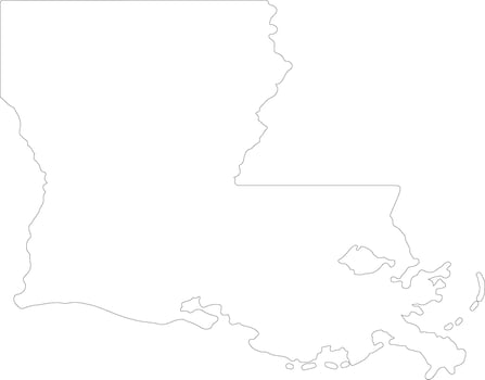 Louisiana United States of America outline map vector