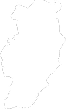 Nan Thailand outline map vector