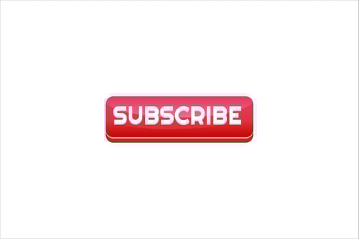 Subscribe Button Interface Flat Sticker Design vector
