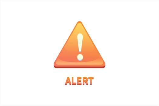 Alert Interface Flat Sticker Design vector
