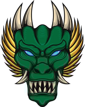 Vector illustration of dragon head