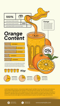 Health infographic template with tropical fruit illustration vector