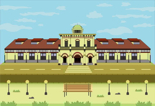 Tawang Old Train Station Semarang Indonesia vector