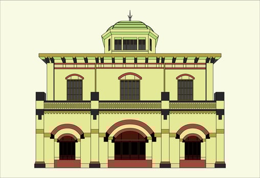 Tawang Old Train Station Semarang Indonesia vector