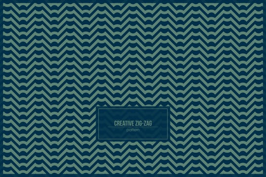 creative zig-zag pattern with monochrome dark green vector