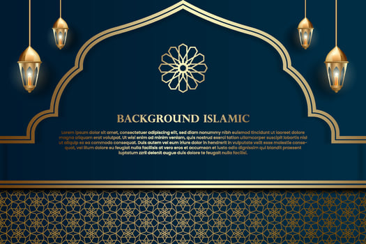 Islamic or Arabic background. luxury gold pattern color and dark color. can be used as an additional element of Islamic theme design vector