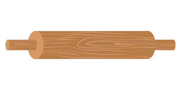 Rolling Pin for Baking, Kitchen Utensil vector