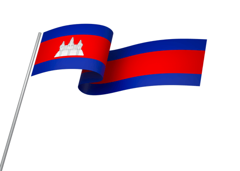 Cambodia flag element design national independence day banner ribbon png