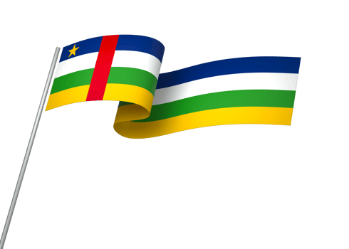 Central African Republic flag element design national independence day banner ribbon png