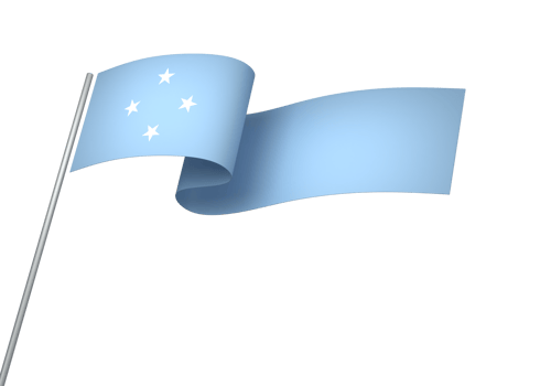 Micronesia flag element design national independence day banner ribbon png
