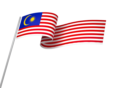 Malaysia flag element design national independence day banner ribbon png