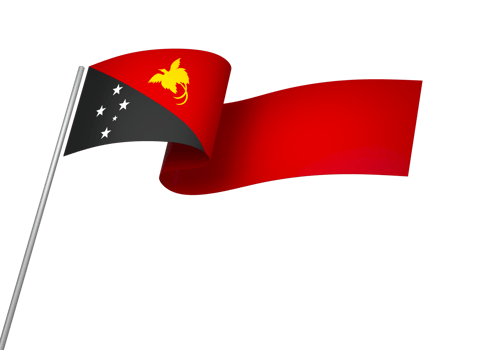 Papua New Guinea flag element design national independence day banner ribbon png