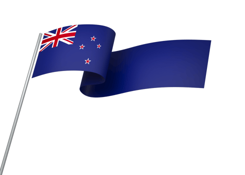 New Zealand flag element design national independence day banner ribbon png