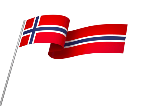 Norway flag element design national independence day banner ribbon png