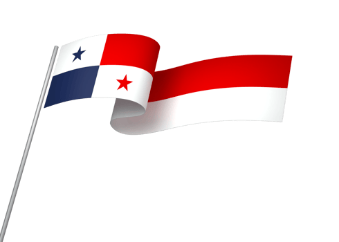 Panama flag element design national independence day banner ribbon png